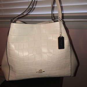 Coach Edie 31 embossed croc bag